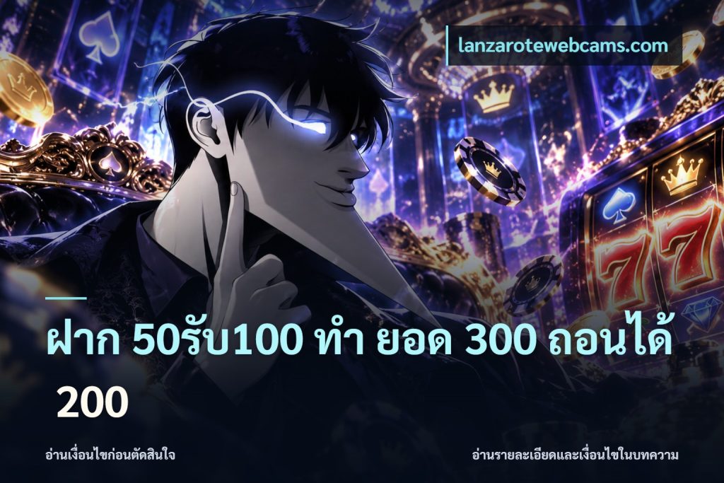 ฝาก 50รับ100 ทํา ยอด 300 ถอนได้ 200