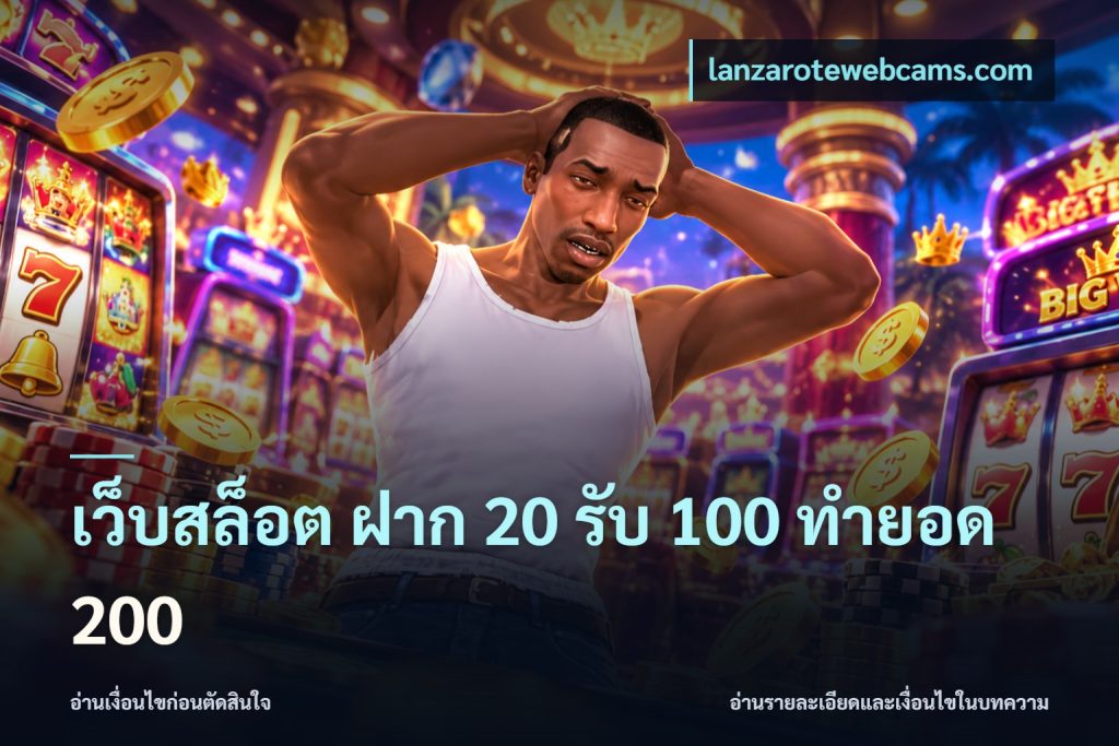 เว็บสล็อต ฝาก 20 รับ 100 ทำยอด 200