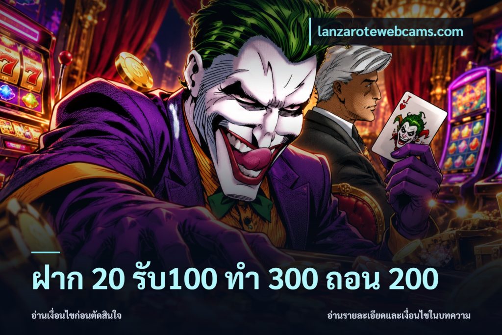 ฝาก 20 รับ100 ทํา 300 ถอน 200