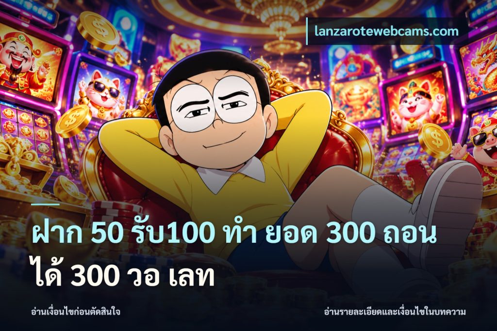 ฝาก 50 รับ100 ทํา ยอด 300 ถอนได้ 300 วอ เลท