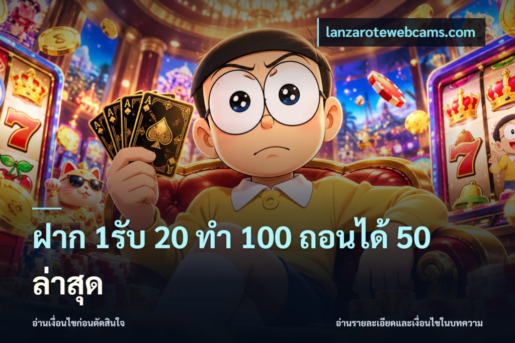 ฝาก 1รับ 20 ทำ 100 ถอนได้ 50 ล่าสุด