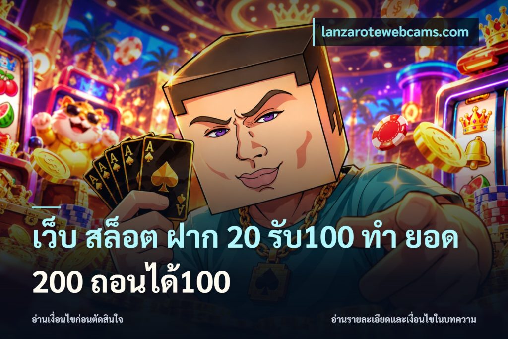 เว็บ สล็อต ฝาก 20 รับ100 ทํา ยอด 200 ถอนได้100