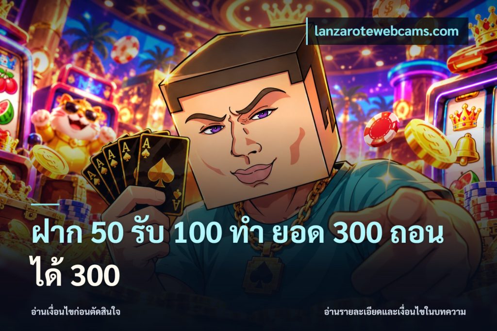 ฝาก 50 รับ 100 ทํา ยอด 300 ถอนได้ 300