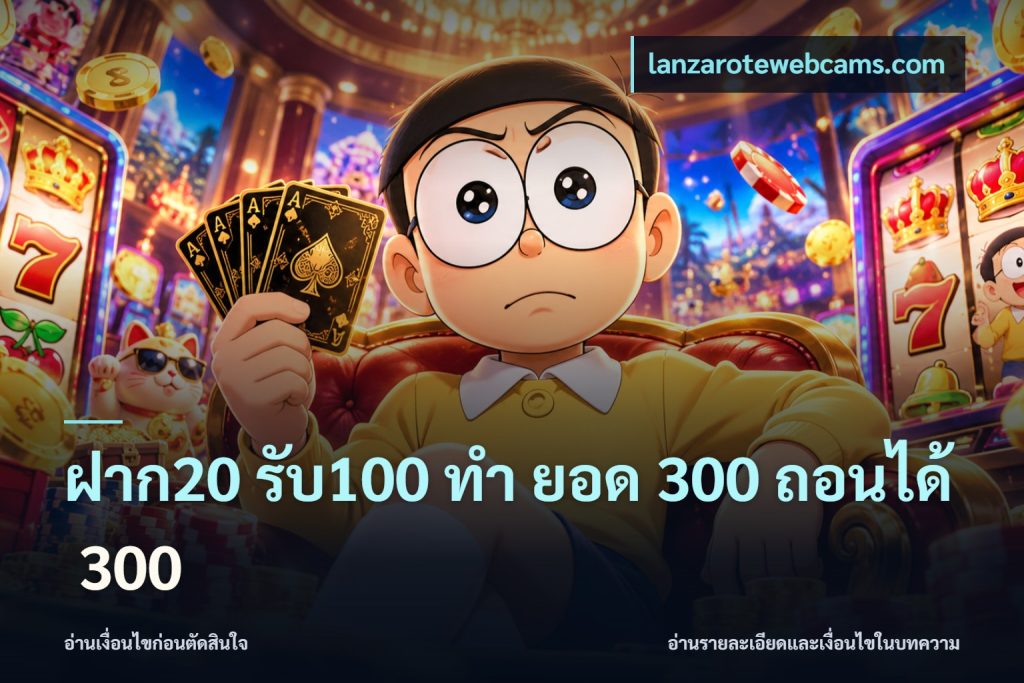ฝาก20 รับ100 ทํา ยอด 300 ถอนได้ 300
